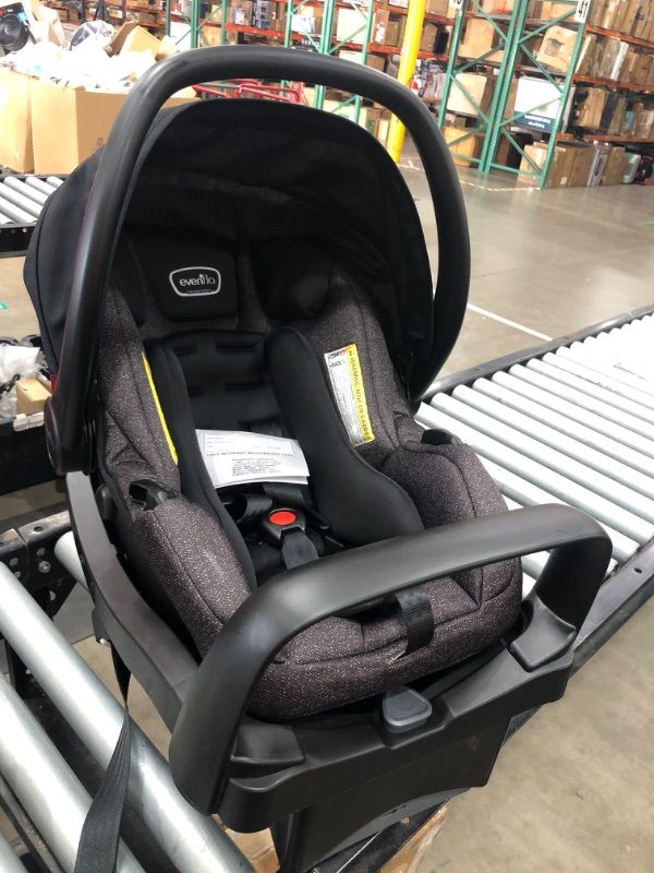 Photo 2 of Evenflo Pivot Modular Travel System With SafeMax Car Seat Only Travel System Casual Grey