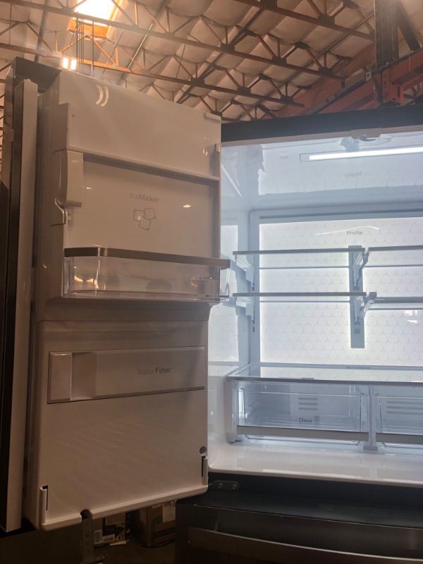 Photo 11 of ***PARTS ONLY***DOEN'T GET COLD, SOLD AS IS, NO REFUNDS, NO RETURNS.
GE Profile 27.9-cu ft 4-Door Smart French Door Refrigerator with Ice Maker and Door within Door (Fingerprint-resistant Stainless Steel) ENERGY STAR