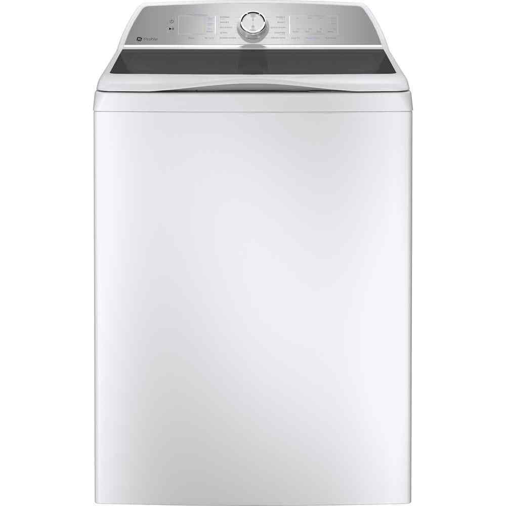 Photo 1 of GE 5.0 cu. ft. High-Efficiency Smart White Top Load Washer with Microban Technology, ENERGY STAR