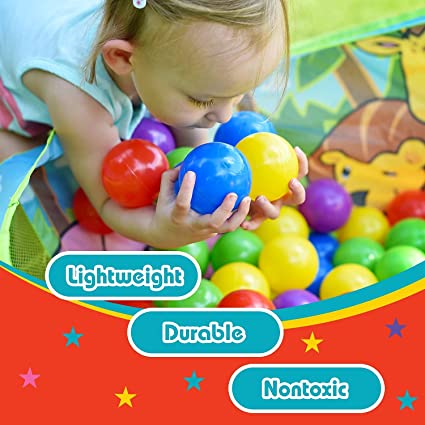 Photo 1 of 200 Ball Pit Balls for Kids – Plastic Ball Refill Pack for Kids |