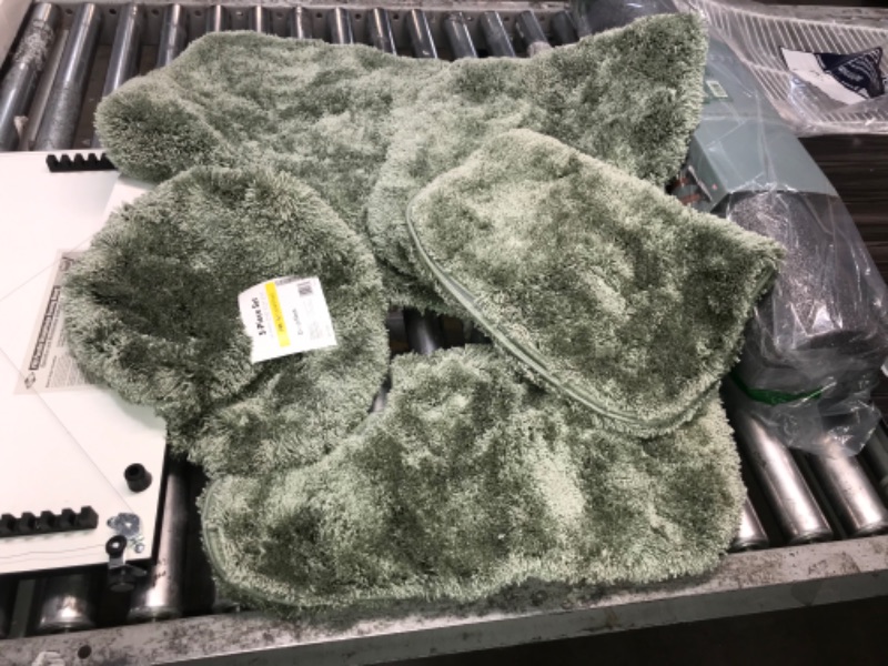 Photo 2 of (LIKE NEW, TAG ATTACHED) Garland Rug Finest Luxury 5 Piece Ultra Plush Washable Bath Rug Set Deep Fern 5-Piece Rug Set Deep Fern