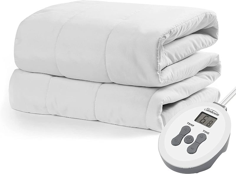 Photo 1 of Sunbeam Twin Jumbo Size Heated Restful Quilted Mattress Pad (Plug-In)