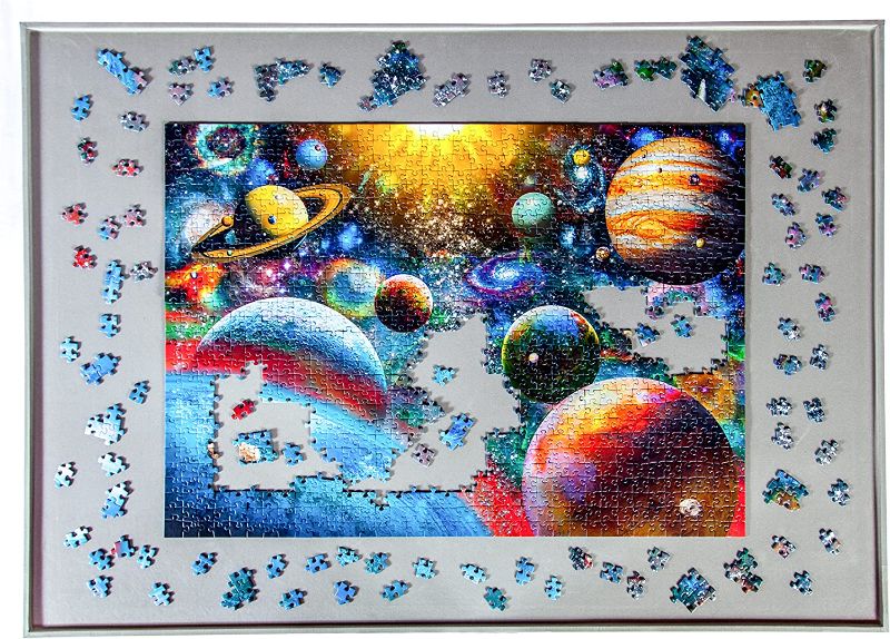 Photo 1 of *BROKEN* Jigthings – Jigboard 2000 – Jigsaw Puzzle Board for Puzzles up to 30” x 42”. Solid Board with Raised Edge for Most 2000 Piece Puzzles