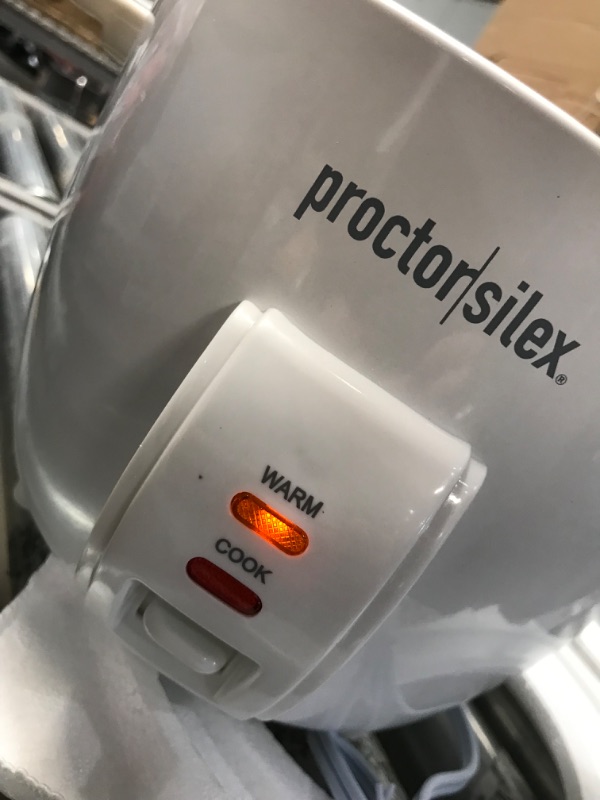 Photo 2 of (BRAND NEW) Proctor Silex Rice Cooker & Food Steamer Steam and Rinsing Basket, 10 Cups Cooked (5 Cups Uncooked), White 10 Cups Cooked (5 Cups Uncooked) White