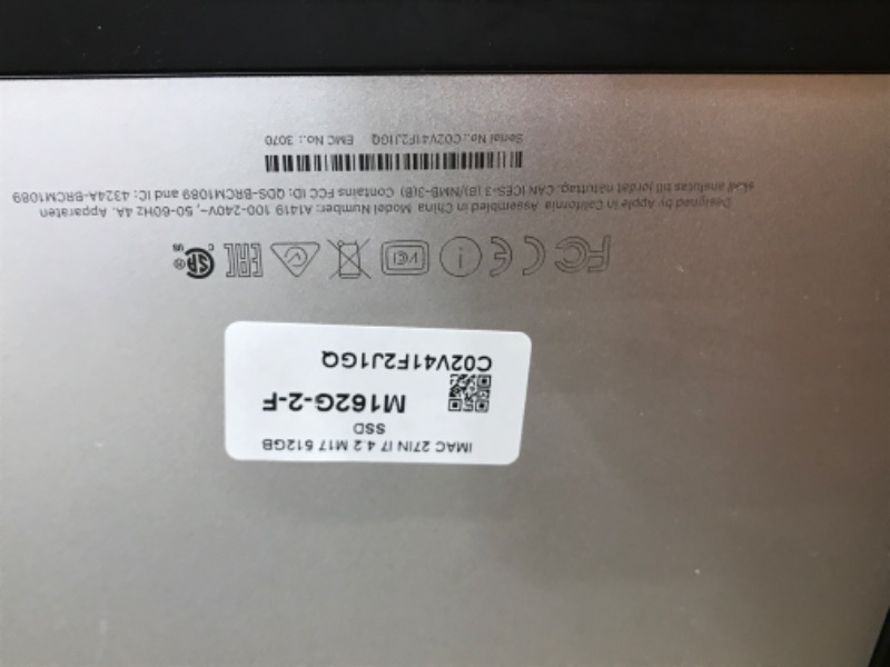 Photo 1 of Apple iMac 27-inch Retina 5K Desktop MK472LL/A - Intel Core i5 3.2GHz, 16GB RAM, 512GB SSD - Silver (Renewed) 16GB Ram | 512GB Solid State Drive
