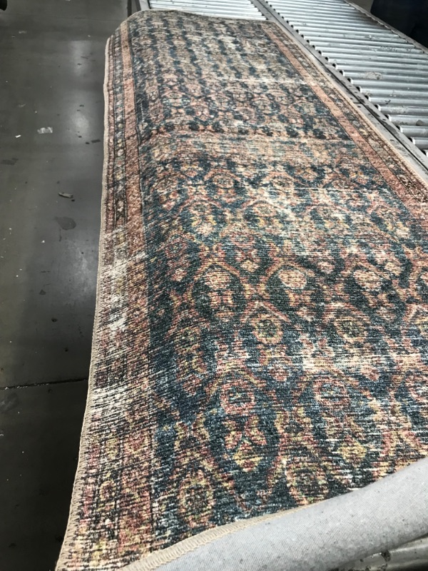 Photo 2 of Amber Lewis x Loloi Billie Collection BIL-02 Ocean / Brick 2'-3" x 3'-9" Accent Rug
