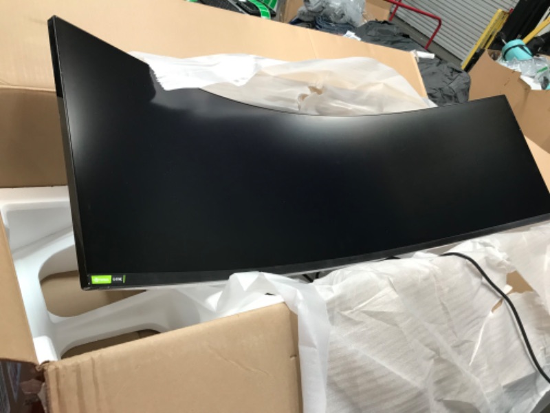 Photo 3 of SAMSUNG 49” Odyssey G9 Gaming Monitor, 1000R Curved Screen, QLED, Dual QHD Display, 240Hz, NVIDIA G-SYNC and FreeSync Premium Pro, LC49G95TSSNXZA, Black
