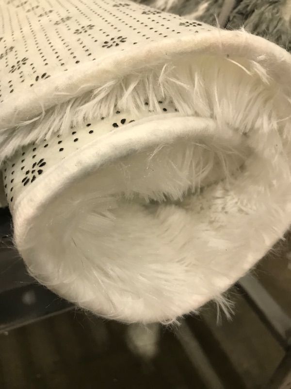 Photo 1 of 4x6 white fluffy area rug