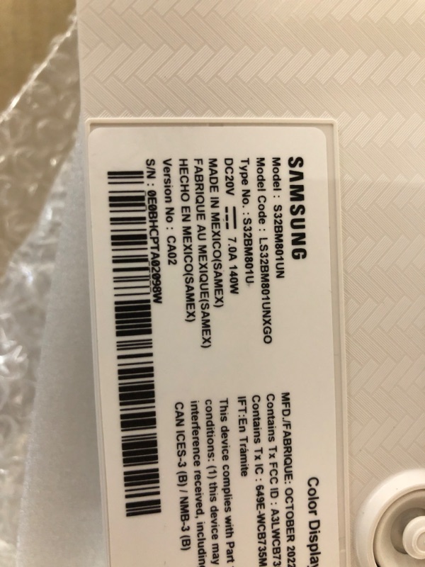 Photo 1 of SAMSUNG 32" M80B 4K UHD HDR Smart Computer Monitor Screen with Streaming TV, SlimFit Camera Included, Wireless Remote PC Access, Alexa Built-In, LS32BM805UNXGO, White Warm White 32-inch M80B Adjustable Stand & VESA Adaptor