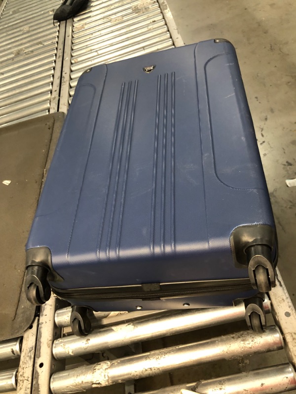 Photo 4 of ***DAMAGED***Travelers Club Chicago Hardside Expandable Spinner Luggages, Navy Blue, 5 Piece Set
