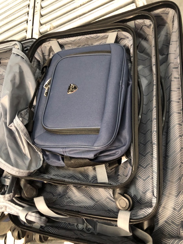 Photo 5 of ***DAMAGED***Travelers Club Chicago Hardside Expandable Spinner Luggages, Navy Blue, 5 Piece Set
