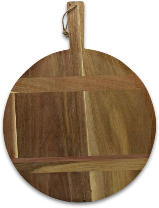 Photo 1 of Chloe and Cotton Acacia Wood Diameter 16 Inch Oversized Serving Board | Large Cheese Board | Charcuterie Board for Serving Cheese, Meat, Crackers, and Wine | Unique Gift (Round Cutting Board)
