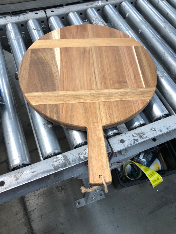 Photo 1 of Chloe and Cotton Acacia Wood Diameter 16 Inch Oversized Serving Board | Large Cheese Board | Charcuterie Board for Serving Cheese, Meat, Crackers, and Wine | Unique Gift (Round Cutting Board)
