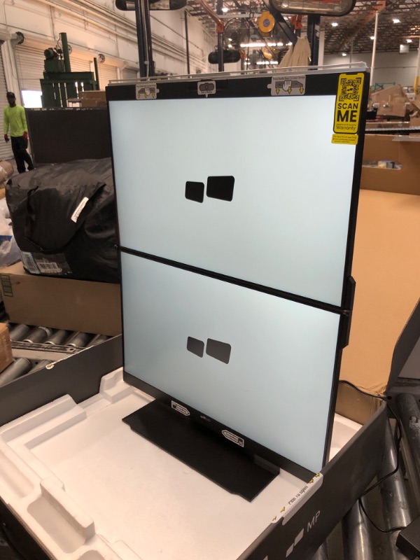 Photo 4 of ***SCRATCHES NEAR CENTER*** Mobile Pixels Geminos (2 x 24 inch) IPS Dual Stacked Computer Monitors with 100W USB-C Charging, 1080P Webcam&Speakers, All-Inclusive Workstation PC Monitor, USB-A/USB-C/HDMI, Ergo Design(2 Monitors)
