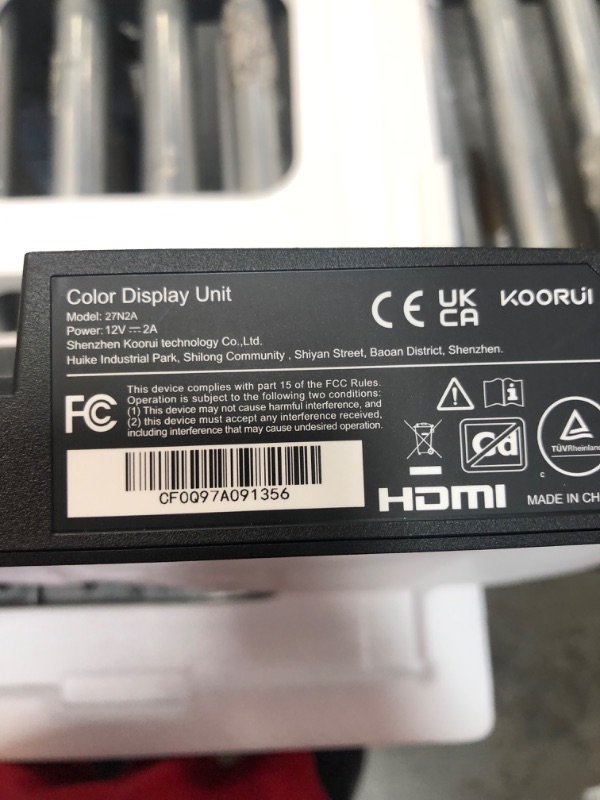 Photo 1 of KOORUI 27 Inch FHD Monitor, Computer Monitor(VA Panel, 1080P, 75HZ, HDMI+VGA, 99% SRGB, Eye Care) Virtually Borderless Design Display Monitor 27 INCH FHD 75Hz