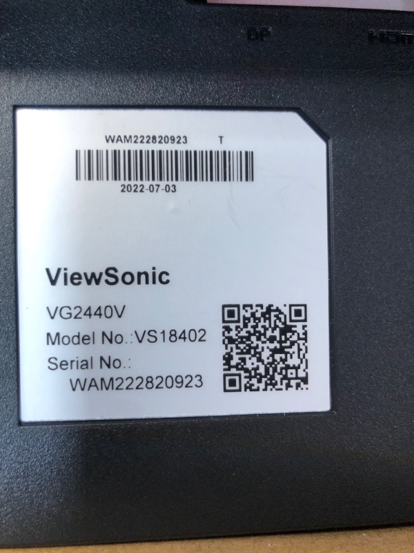 Photo 1 of ViewSonic VG2440V 24 Inch 1080p IPS Video Conferencing Monitor with Integrated 2MP Camera, Microphone, Speakers, Eye Care, Ergonomic Design, HDMI DisplayPort VGA Inputs for Home and Office
