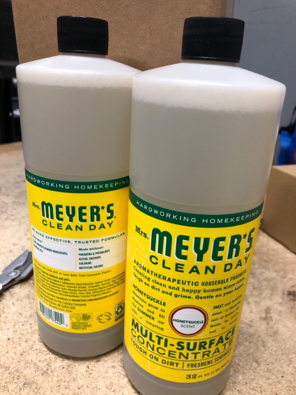 Photo 2 of 2 Mrs. Meyer's Clean Day Honeysuckle Scent Concentrated Organic Multi-Surface Cleaner Liquid 32 Oz
