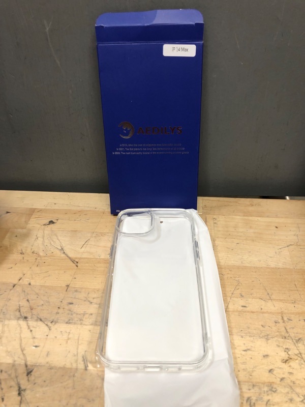 Photo 1 of AEDILYS for iPhone 14 Plus Case,[ Non-Yellowing][15FT Military Grade Drop Protection] [Scratch-Resistant], Slim Non-Slip -Clear