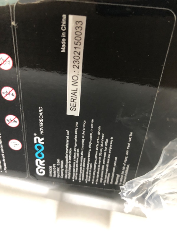 Photo 4 of **DOES NOT WORK**  Gyroor 8.5" Off Road All Terrain Hoverboards, 10mph Speed & Max 12.5 Miles by 700W Motor, F1 Fastest Racing Hoverboard for Adults with Bluetooth Speaker & LED Lights, Hoverboard for Kids Ages 6-12 1-black