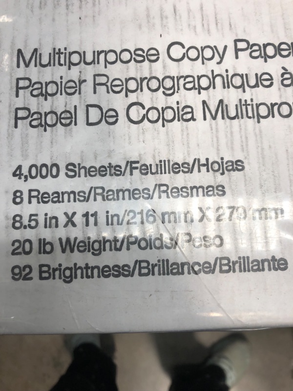 Photo 4 of Amazon Basics Multipurpose Copy Printer Paper, 8.5 x 11 Inch 20Lb Paper - 8 Ream Case (4,000 Sheets), 92 GE Bright White 8 Reams | 4000 Sheets Multipurpose (8.5x11) Paper