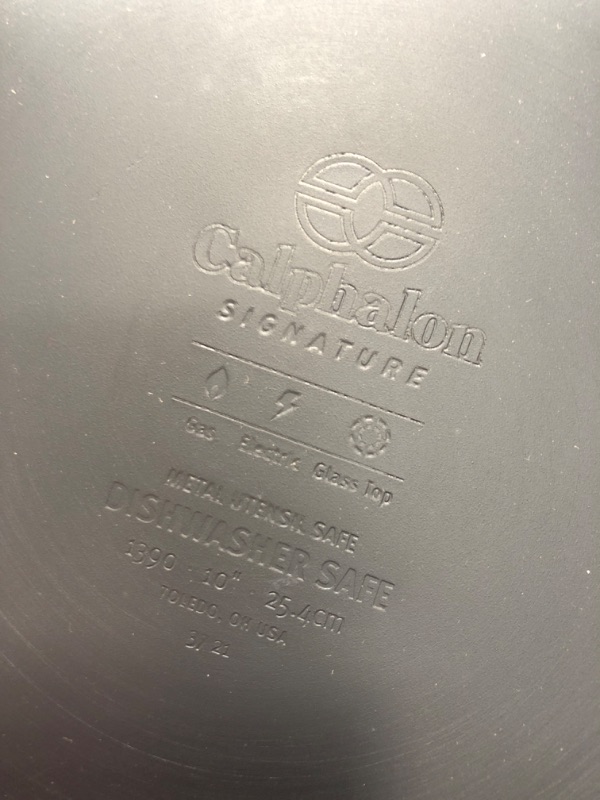 Photo 1 of Calphalon Nonstick Frying Pan, Dishwasher and Metal Utensil Safe, PFOA-Free, 10-Inch, Black