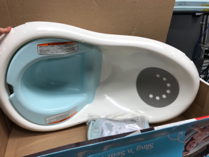 Photo 1 of Fisher-Price 4-In-1 Sling 'N Seat Bath Tub, Pacific Pebble, Baby To Toddler Convertible Tub With Seat And Toys