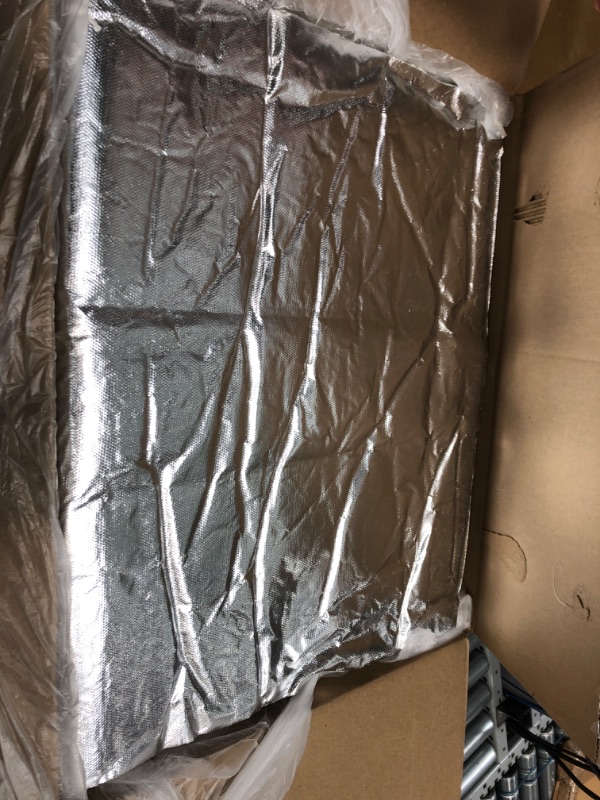 Photo 2 of CeraTex 3180 Blanket with Aluminum Foil Facing, 8 LB Density, 1/2" x 24" x 60" (5'), 2300°F High Temperature Insulation for Kiln Stove Furnace Glass Fusing Pizza Oven