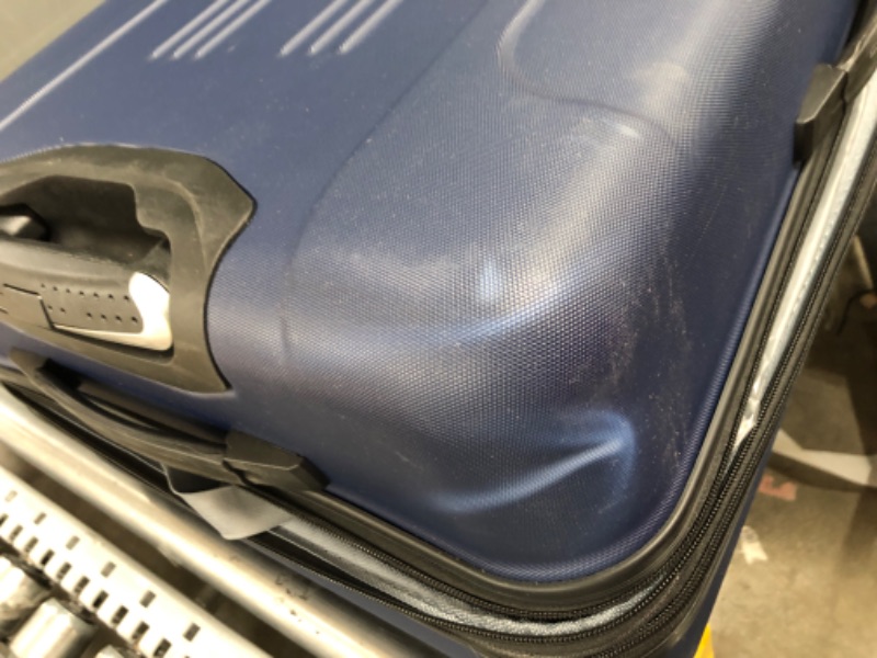 Photo 3 of (damage)velers Club Chicago Hardside Expandable Spinner Luggage, Navy Blue, 5 Piece Set Navy Blue 5 Piece Set