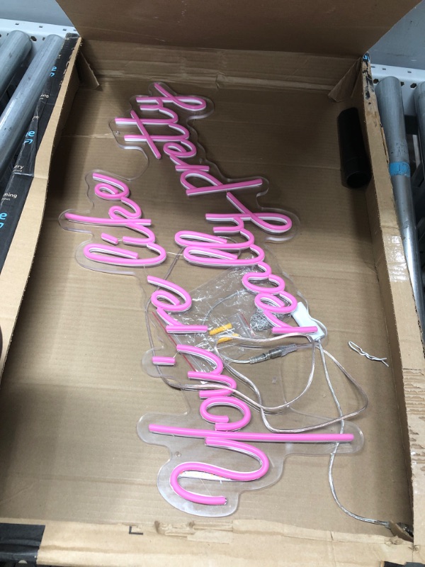 Photo 2 of 28 inch Large LED Neon Sign for Wall Decor You are Like Really Pretty Reusable Neon Light Signs for Party with Different Brightness Levels?Color:Pink?