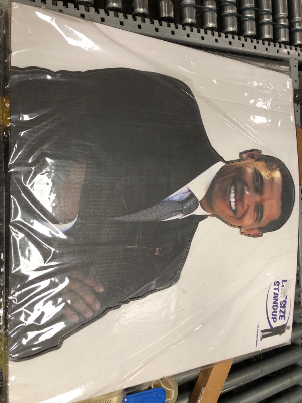 Photo 2 of **MINOR SHIPPING DAMAGE**Advanced Graphics President Barack Obama Life Size Cardboard Cutout Standup President Barack Obama One Size