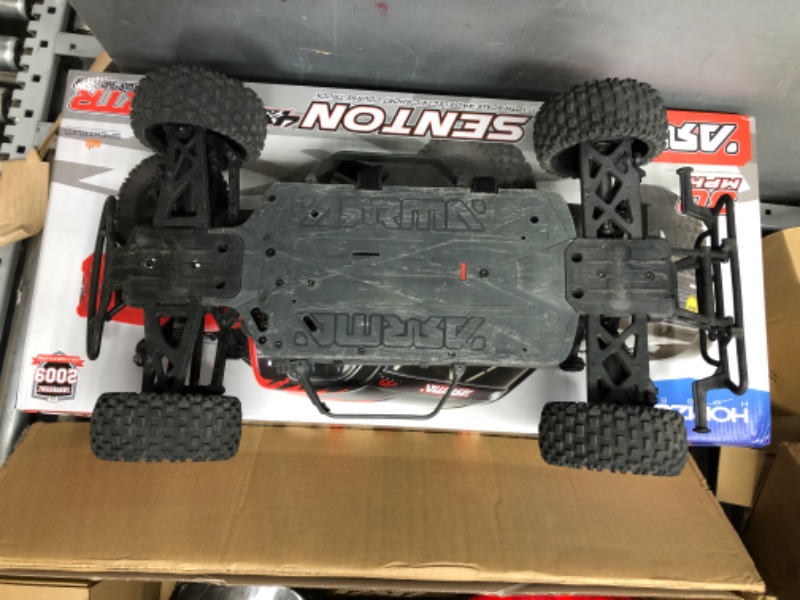 Photo 3 of **SEE NOTES**ARRMA 1/10 SENTON 4X4 V3 MEGA 550 Brushed Short Course RC Truck RTR (Transmitter, Receiver, NiMH Battery and Charger Included), Red, ARA4203V3T1