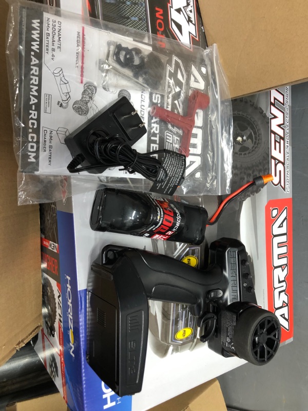 Photo 7 of **SEE NOTES**ARRMA 1/10 SENTON 4X4 V3 MEGA 550 Brushed Short Course RC Truck RTR (Transmitter, Receiver, NiMH Battery and Charger Included), Red, ARA4203V3T1
