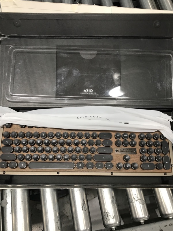 Photo 3 of Azio Retro Classic Bluetooth (Elwood) - Luxury Vintage Backlit Mechanical Keyboard, Metallic Brown/Grey (MK-RETRO-W-01B-US) & RM-RCM-L-03 Retro Classic Mouse (Artisan) Metallic Brown/Grey Retro Classic Bluetooth Keyboard + Mouse