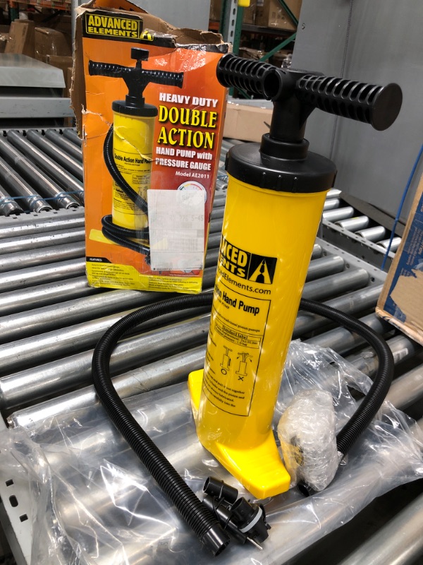 Photo 1 of ADVANCED ELEMENTS Double Action Pump w/Pressure Gauge Yellow