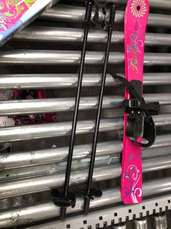 Photo 3 of **MISSING PARTS**
**PARTS ONLY**
Lucky Bums Kids Beginner Snow Skis Pink Ski and Pole Set