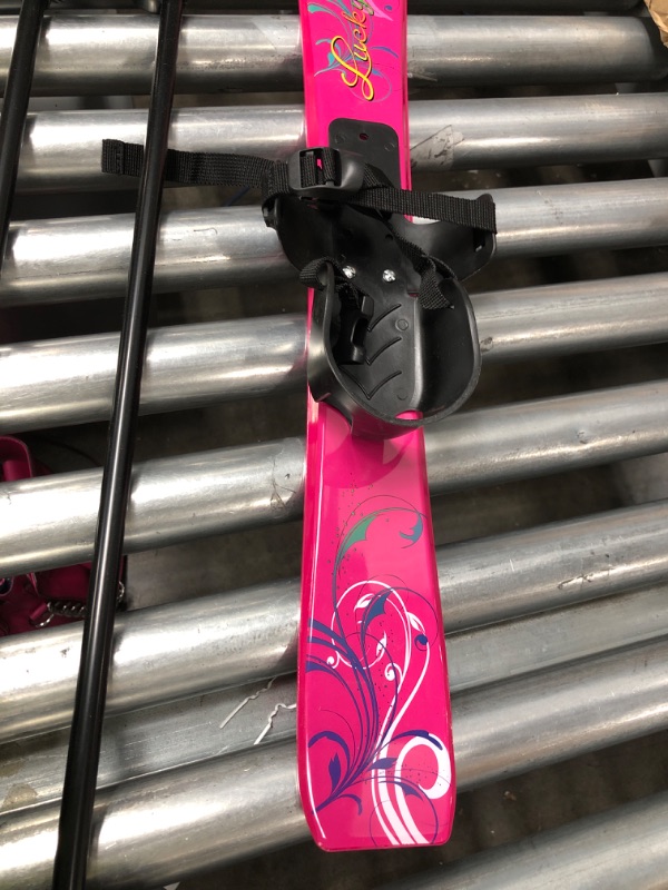 Photo 4 of **MISSING PARTS**
**PARTS ONLY**
Lucky Bums Kids Beginner Snow Skis Pink Ski and Pole Set