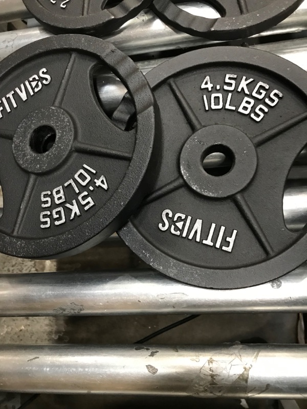 Photo 2 of Signature Fitness Cast Iron Standard Weight Plates 95-Pound Set 