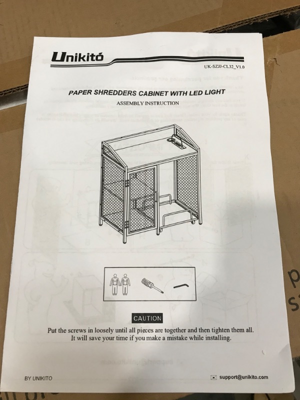 Photo 3 of Unikito Office File Cabinets for Home Office with Power Outlet and Door, Large Printer Stand and Paper Shredder Stand Rack with File Cabinet, Modern Printer Cabinet, Office Storage Cabinet, Black Oak
