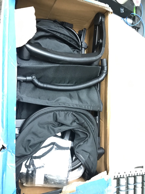 Photo 2 of Mompush Meteor 2 Baby Stroller 2-in-1 with Bassinet Mode - Compatible with Major Infant Car Seat, Adapter Included - Stable Bassinet Stroller Combo, Full-Size Baby Strollers for Family Outings Black