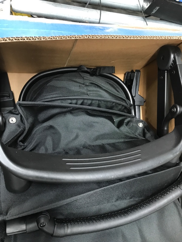 Photo 3 of Mompush Meteor 2 Baby Stroller 2-in-1 with Bassinet Mode - Compatible with Major Infant Car Seat, Adapter Included - Stable Bassinet Stroller Combo, Full-Size Baby Strollers for Family Outings Black