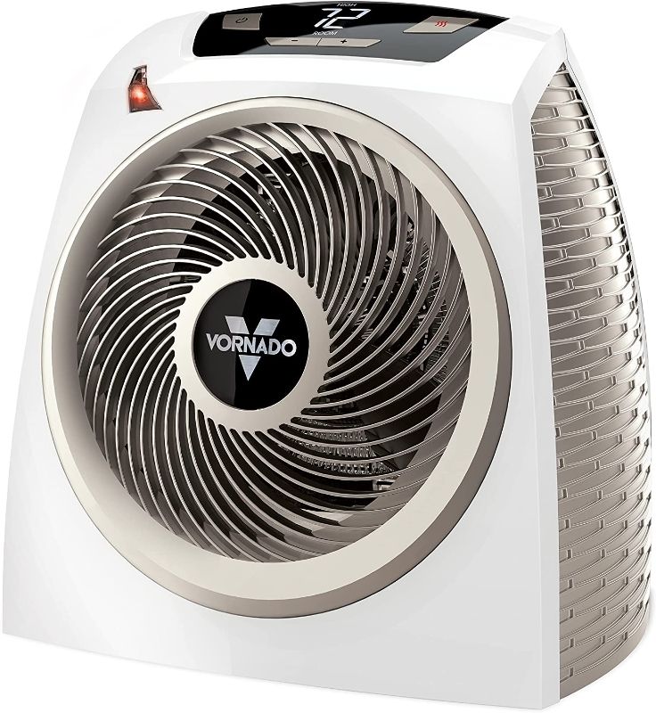 Photo 1 of Vornado AVH10 Vortex Heater with Auto Climate Control, 2 Heat Settings, Fan Only Option, Digital Display, Advanced Safety Features, Whole Room, White
