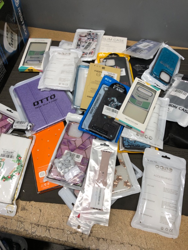 Photo 1 of *** AS IS NO RETURNS **** BUNDLE OF 34 ASSORTED PHONE ACCESORIES 