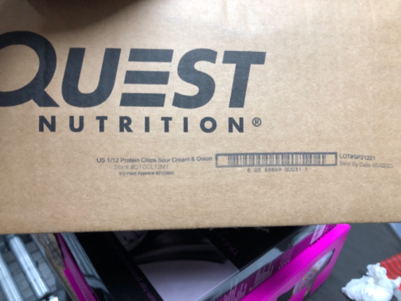 Photo 2 of ***** AS IS NO RETURNS ***BEST BY 05/02/2023 -Quest Nutrition Original Style Protein Chips Sour Cream & Onion 12 Pack 1.1 Oz (32 G) Each
