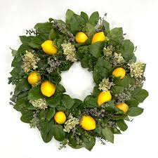 Photo 1 of 18" Lemon Wreath ONE  BROKEN OFF LEMON