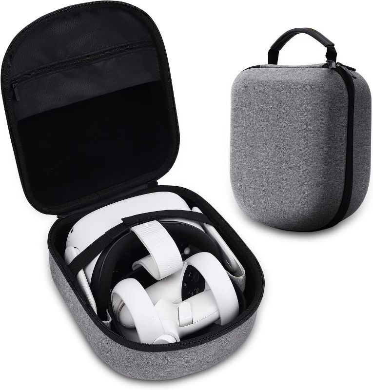 Photo 1 of ***CASE ONLY***
CyberSoldier Carrying Case for Oculus Quest 2, Durable Waterproof Lightweight Portable Hard Case with Handle, Carrying Case Compatible with Oculus Quest 2 Suitable for Travel and Home Storage, Grey.
