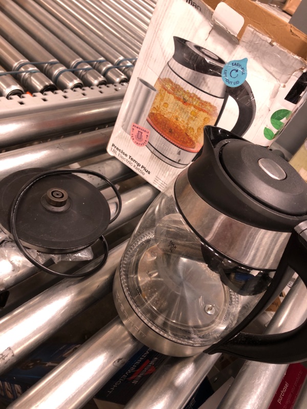 Photo 2 of ***USED***
Chefman Electric Kettle w/ Temperature Control, No. 1 Kettle Manufacturer in U.S., Removable Tea Infuser, 5 Presets, LED Indicator Lights, 360° Swivel Base, BPA Free, Stainless Steel, 1.8 Liters Stainless Glass Temperature Control Kettle