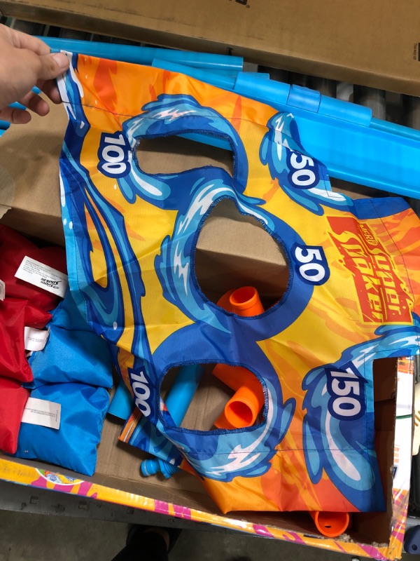 Photo 1 of NERF Super Soaker Toss ‘N Splash Cornhole Set – Bean Bag Toss Game for Kids with a Splashtastic Water Twist for Outdoor Fun
