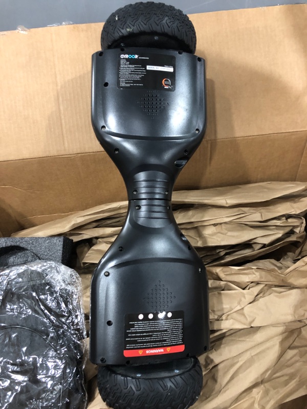 Photo 2 of *** POWERS ON ***  MISSING CHARGE CORD *** Gyroor Hoverboard G11 Newest Flash Light with 500W Motor,Off Road All Terrian 6.5" Self Balancing Hoverboards with Bluetooth Music Speaker and UL 2272 Certified for Kids Adults Gift.