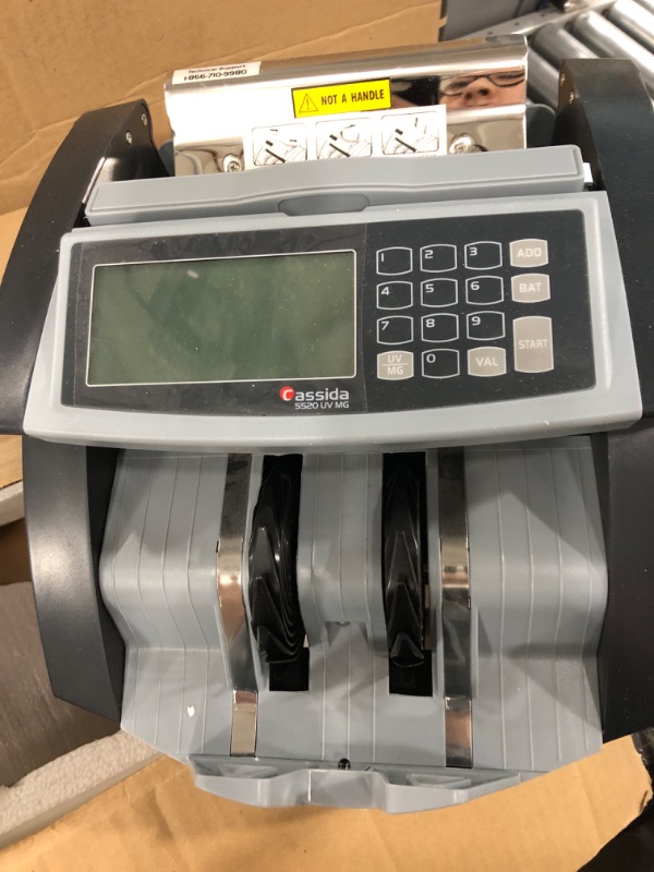 Photo 1 of *** POWERS ON *** Cassida 5520 UV/MG - USA Money Counter with ValuCount, UV/MG/IR Counterfeit Detection, Add and Batch Modes - Large LCD Display & Fast Counting Speed 1,300 Notes/Minute
