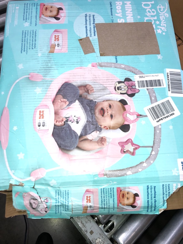 Photo 1 of Bright Starts Minnie Mouse Rosy Skies Cradling Baby Bouncer - Pink